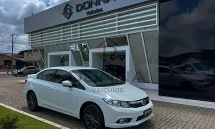 Honda civic lxr - branca - 2013/2014