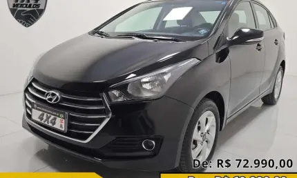 Hyundai hb20s comfort plus1.6 flex 16v aut. 4p  - preta - 2016/2017