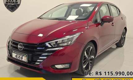 Nissan versa exclusive 1.6 16v flex aut.  - vermelha - 2023/2024
