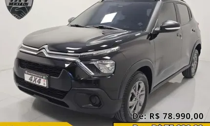 Citroën c3 feel 1.0 flex 6v 5p mec.  - preta - 2024/2024