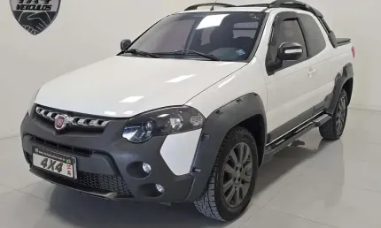 Fiat strada adventure1.8/ 1.8 locker flex cd  - branca - 2018/2019