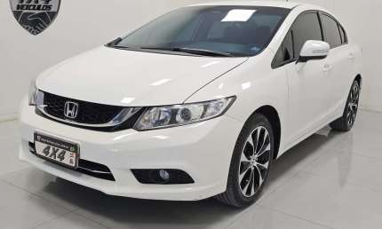 Honda civic lxr 2.0 flex - branca - 2015/2016