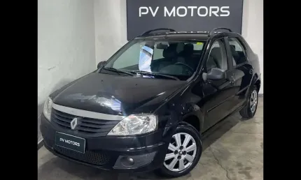 Renault logan expression hi-flex 1.6 8v 4p  - preta - 2012/2012