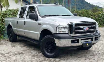 Ford f-250 xlt 3.9 4x4 cd tb diesel  - prata - 2006/2007