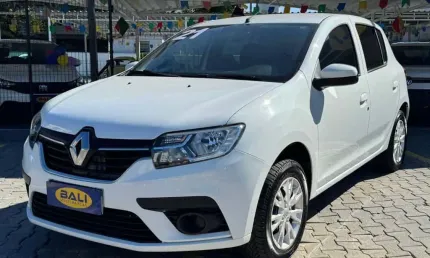 Renault sandero zen flex 1.0 12v 5p mec.  - branca - 2020/2021