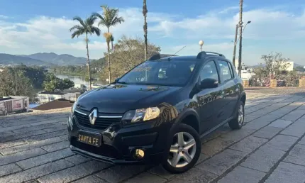 Renault sandero stepway exp 16m - preta - 2018/2019