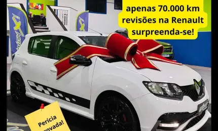 Sandero modelo r.s 2.0 2019,revisões na concessionária,placa b,periciado,novíssimo!
