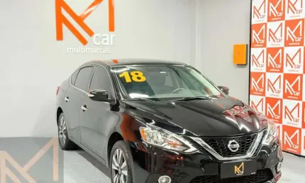 Nissan sentra sv 2.0 flexstart 16v aut.  - preta - 2017/2018