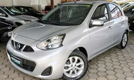 Nissan march sv 1.0 12v flex 5p  - prata - 2018/2019