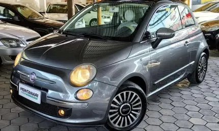 Fiat 500 lounge 1.4 16v 100cv  mec.  - cinza - 2009/2010