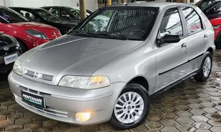 Fiat palio elx 1.0 mpi fire 16v 4p (25 anos)  - cinza - 2001/2001