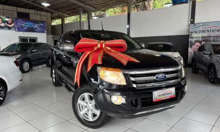 Ford ranger xlt 3.2 20v 4x4 cd diesel aut.  - preta - 2014/2015