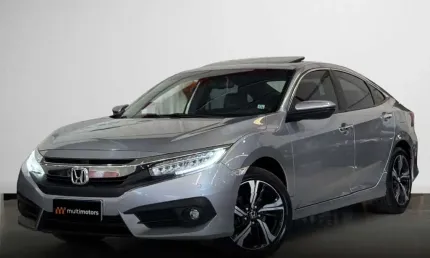 Honda civic sedan touring 1.5 turbo 16v aut.4p  - prata - 2018/2018