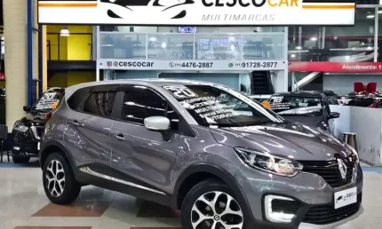 Renault captur 1.6 flex automático *som bose* - cinza - 2019/2020