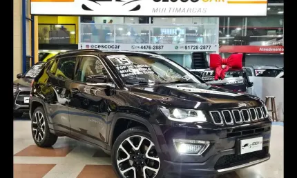 Jeep compass limited 2.0 flex automático - apenas 52.000km - preta - 2018/2019