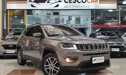 Jeep compass sport 2.0 16v flex automático - cinza - 2018/2019