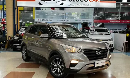 Hyundai creta pulse plus 1.6 flex automático - prata - 2017/2017