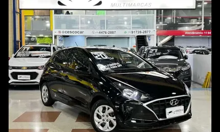 Hyundai hb20 1.0 vision flex completo - preta - 2019/2020