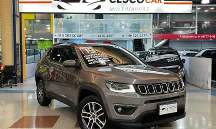 Jeep compass sport 2.0 16v flex automático - cinza - 2018/2019