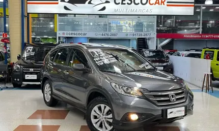 Honda cr-v exl 2.0 flex 4wd c/ teto solar - cinza - 2013/2013