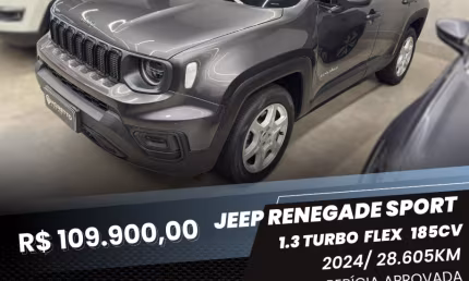 Jeep renegade sport 2024 1.3 turbo flex (pericia aprovada)