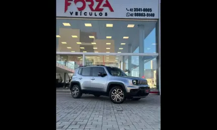 Jeep renegade long. t270 1.3 tb 4x2 flex aut.  - prata - 2022/2023