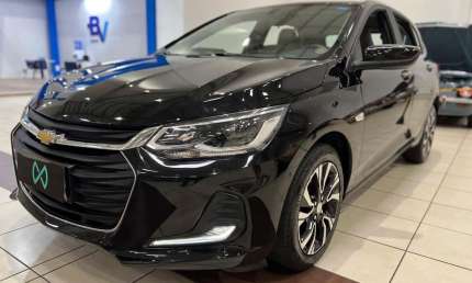 Chevrolet onix hatch prem. 1.0 12v tb flex 5p aut.  - preta - 2023/2024