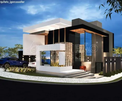 Casa sobrado com piscina à venda em condomínio 3 suítes (1 master)