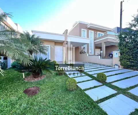 Casa mobiliada com piscina para locação, 3 quartos sendo 1 suíte, 4 vagas, 179m², cond. residencial