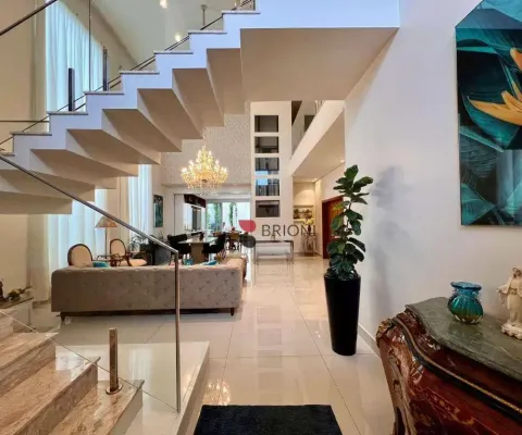 Casa sobrado alto padrão com 414m², 5 quartos à venda no condomínio alphaville 2 em ribeirão preto/sp i imobiliária brioni imóveis