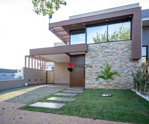 Casa térrea alto padrão com 164m², 3 quartos/suítes à venda no condomínio vivendas da mata em ribeirão preto/sp i imobiliária brioni imóveis