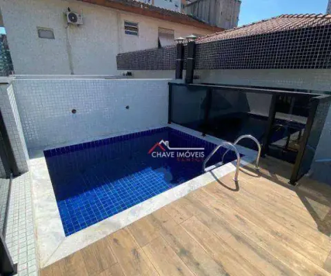 Casa com 3 dormitórios à venda, 155 m² por r$ 1.350.000,00 - embaré - santos/sp