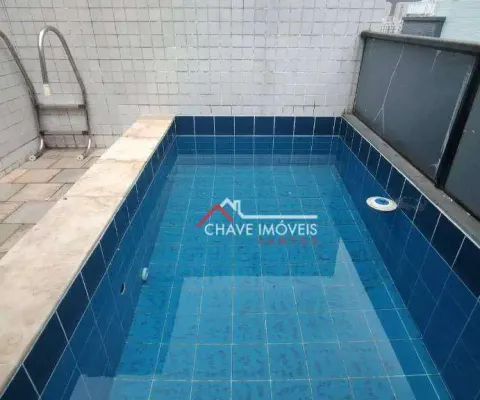 Cobertura à venda, 150 m² por r$ 645.000,00 - gonzaga - santos/sp