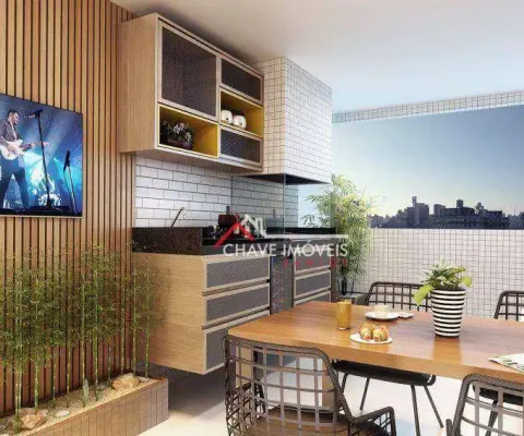 Apartamento com 2 dormitórios à venda, 67 m² por r$ 821.000,00 - boqueirão - santos/sp
