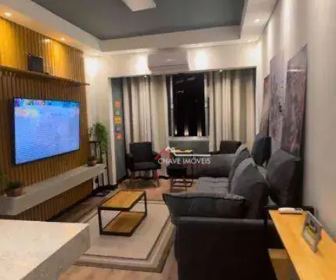 Apartamento com 2 dormitórios à venda, 85 m² por r$ 695.000,00 - gonzaga - santos/sp