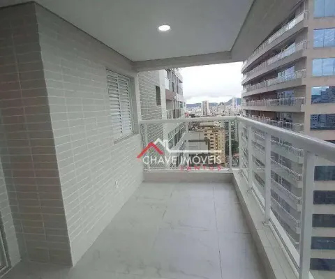Apartamento com 3 dormitórios à venda, 87 m² por r$ 1.600.000,00 - gonzaga - santos/sp