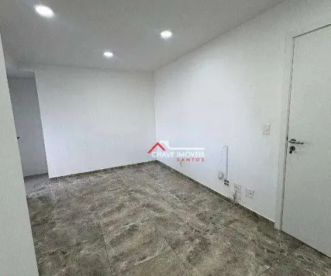 Apartamento com 2 dormitórios, 53 m² - venda por r$ 562.000,00 ou aluguel por r$ 3.780,00/mês - marapé - santos/sp