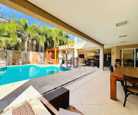 Sobrado para alugar em campinas, loteamento alphaville campinas, com 4 suítes, com 516 m²
