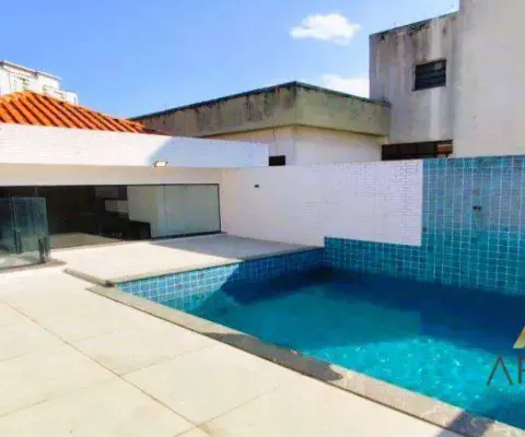 !!oportunidade!! linda casa sobreposta alta com 330m¹ - 04 suítes - esp. gourmet + churrasqueira - piscina - 02 vagas por r$ 1.949m - boqueirão/santos