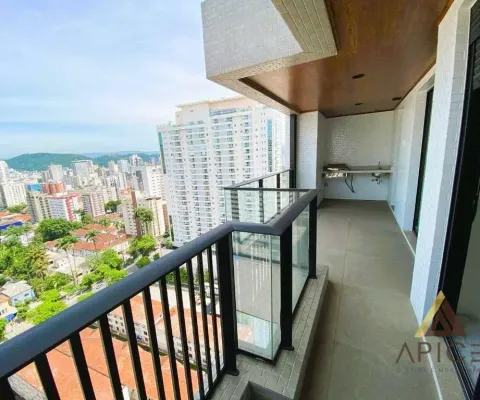 Excelente apto. alto padrão novo com 54m² úteis - 01 suíte com varanda - varanda gourmet - 02 w.c - 01 vaga demarcada - lazer completo - boqueirão