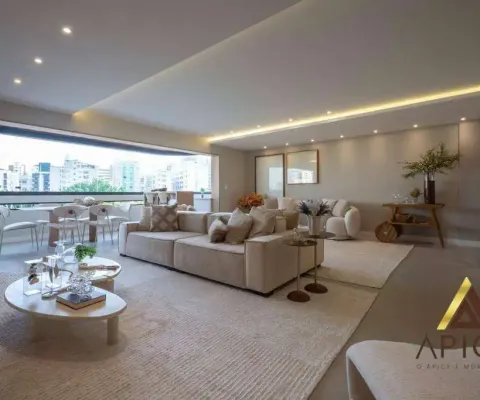 Maravilhoso apto. alto padrão com 240m² úteis - 100% reformado - 04 suítes - varanda gourmet - 06 w.c - 03 vagas - prédio com lazer - vila rica/santos