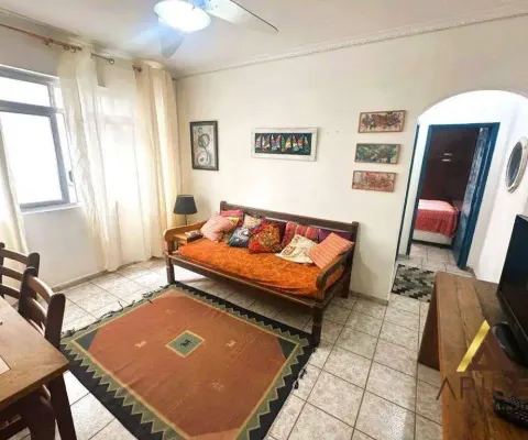 Apartamento com 1 dormitório, 59 m² - venda por r$ 309.000,00 ou aluguel por r$ 3.130,00/mês - vila luis antônio - guarujá/sp