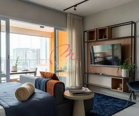 Apartamento para venda e locação no campo belo com 48m², 1 quarto e 1 vaga - próximo ao aeroporto d