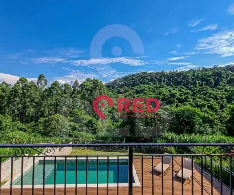 Casa fundo mata com 5 quartos à venda, 460 m² por r$ 5.200.000 - condominio serra azul 1 - itupeva/sp