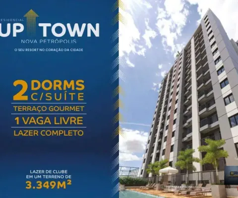 Apartamento 55m2, 02 dormitórios c/suíte, sacada gourmet, 01 vg - up town - bairro nova petrópolis - sbc