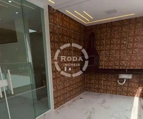 Casa sobreposta alta nova 3 quartos sendo 1 suíte e 2 vagas no embaré/santos nova