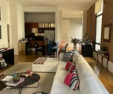 Ref: 16.296 - lindo apto , 156 m² a.u., , mobiliado ,1 suíte com dois andares de armários, cozinha americana, salas, 3 vagas, deposito e lazer.