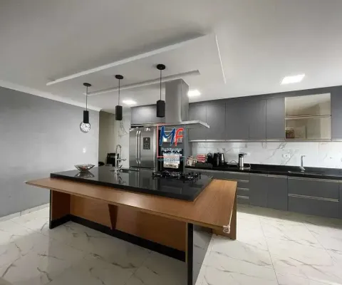 Excelente casa (sobrado) localizada em santo andré (abc), com 187  m²  área construída, 3 dorm(s), (sendo 3 suíte(s) com sacada, 4 vagas de garagem. ref: 19.708