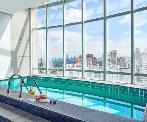 Excelente apartamento  tipo flat com   33 m²,  1 suíte, vaga garagem e lazer no  jardins.  aceita permuta. boa localização. (ref: 10.318)