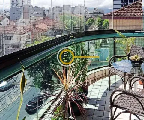 Apartamento com 3 dormitórios à venda, 150 m² por r$ 1.050.000,00 - embaré - santos/sp